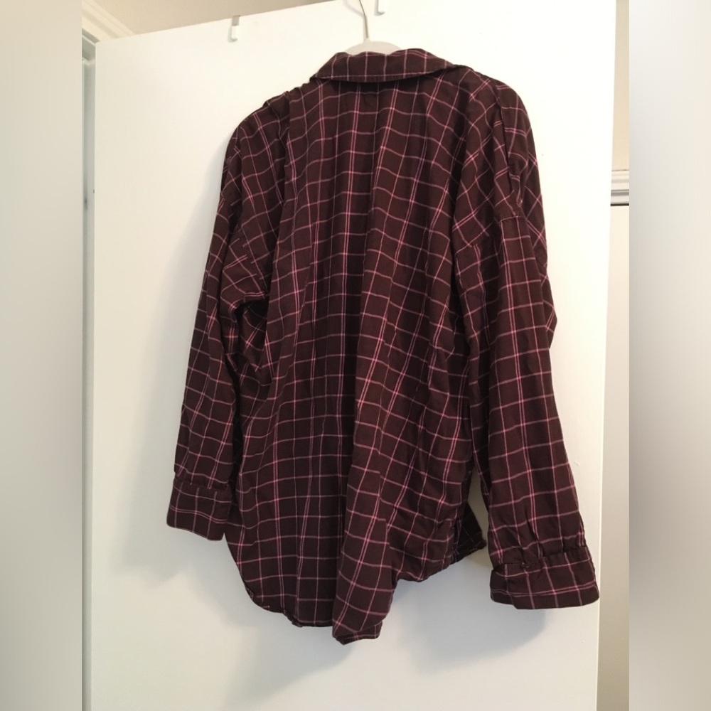 *LAST CHANCE* Women's Pajama Set Plaid Flannel Chocolate Raisin Size M - Picture 5 of 9
